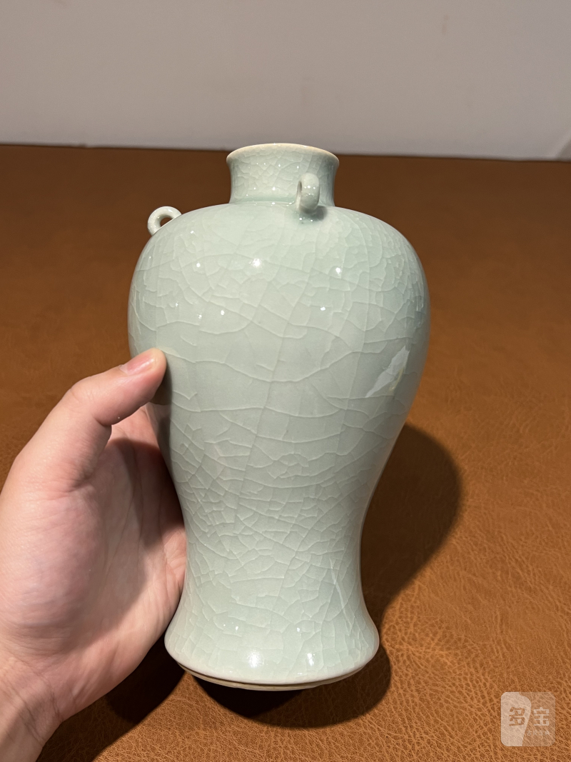 清 粉青釉三系梅瓶 - 图4